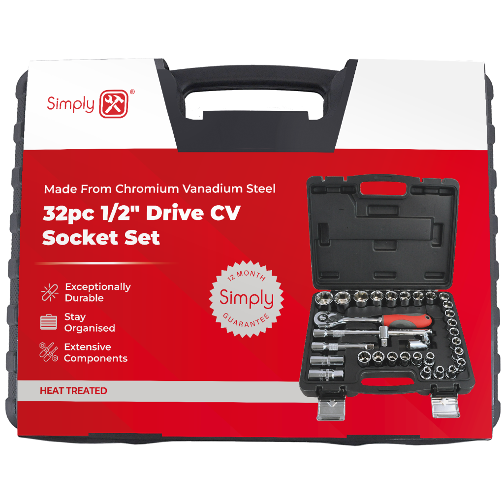 32pc 1/2 Inch Drive CV Socket Set