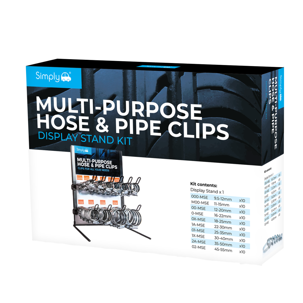 Display Stand – Multi-Purpose Hose And Pipe Clips (Various Sizes)