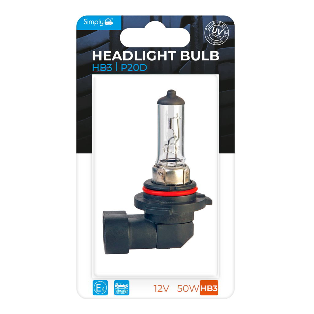 HB3 S9005BL Headlight Bulb Blister 12V 50W P20D