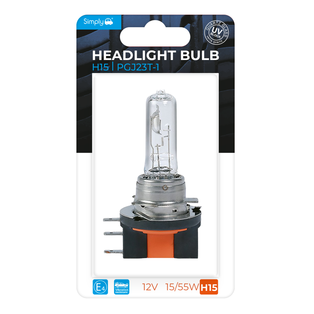 H15 SH15BL Headlight Bulb Blister 12V 15/55W PGJ23T-1