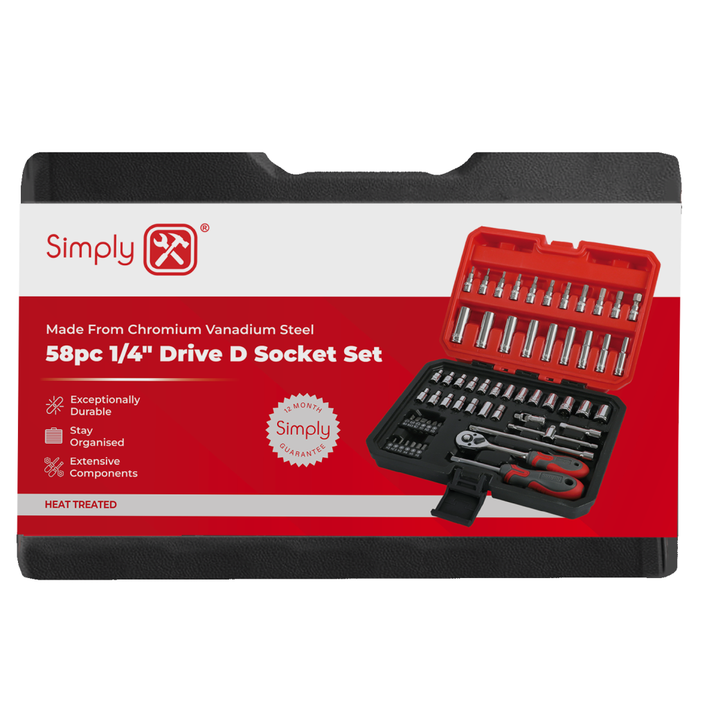 58pc 1/4″ Drive D Socket Set