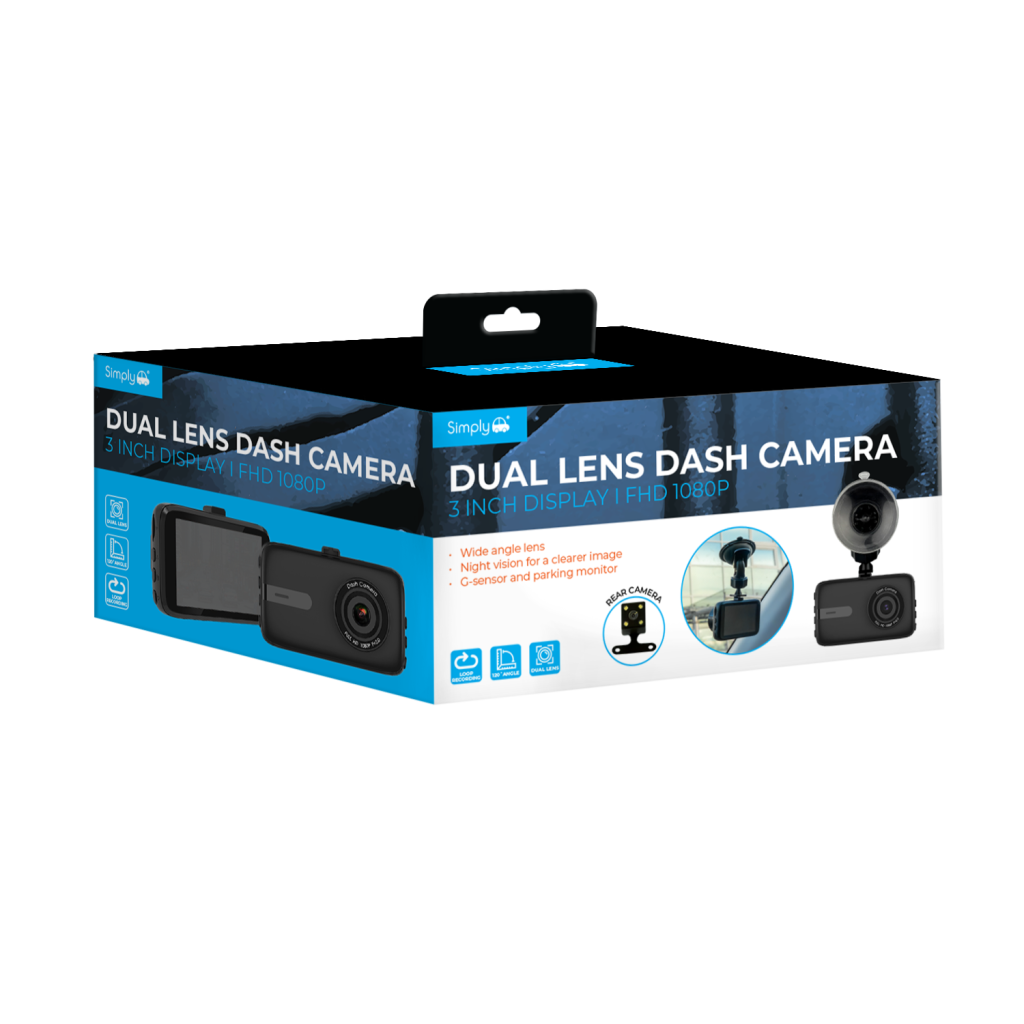 3-Inch Display Dual Lens Dash Camera