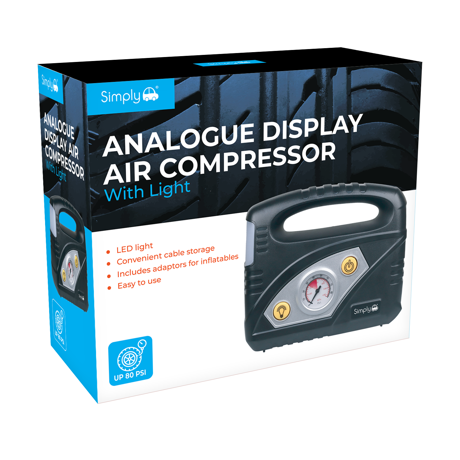 Analogue Display Air Compressor | Simply Brands | Private Label