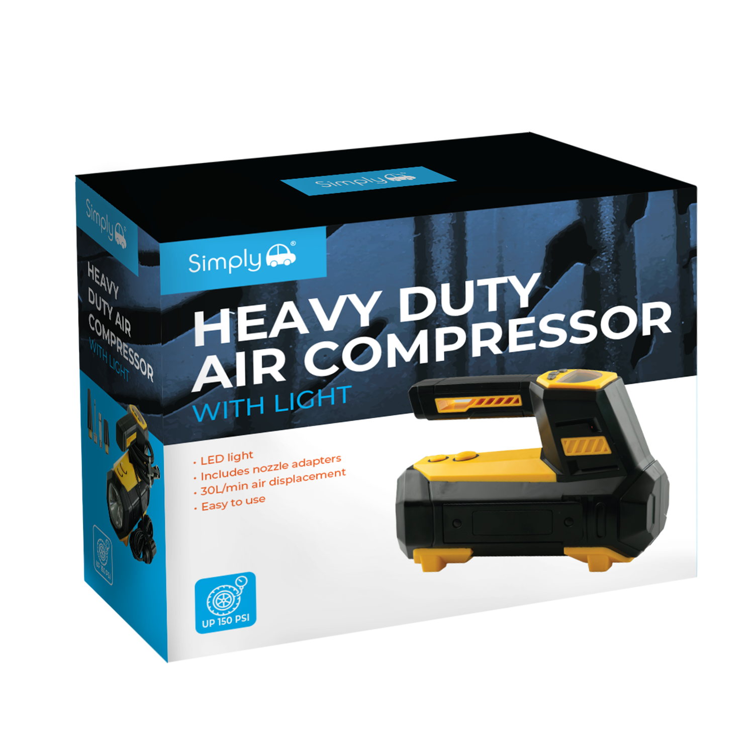 Heavy Duty Air Compressor with Light | Simply Brands | Private Label