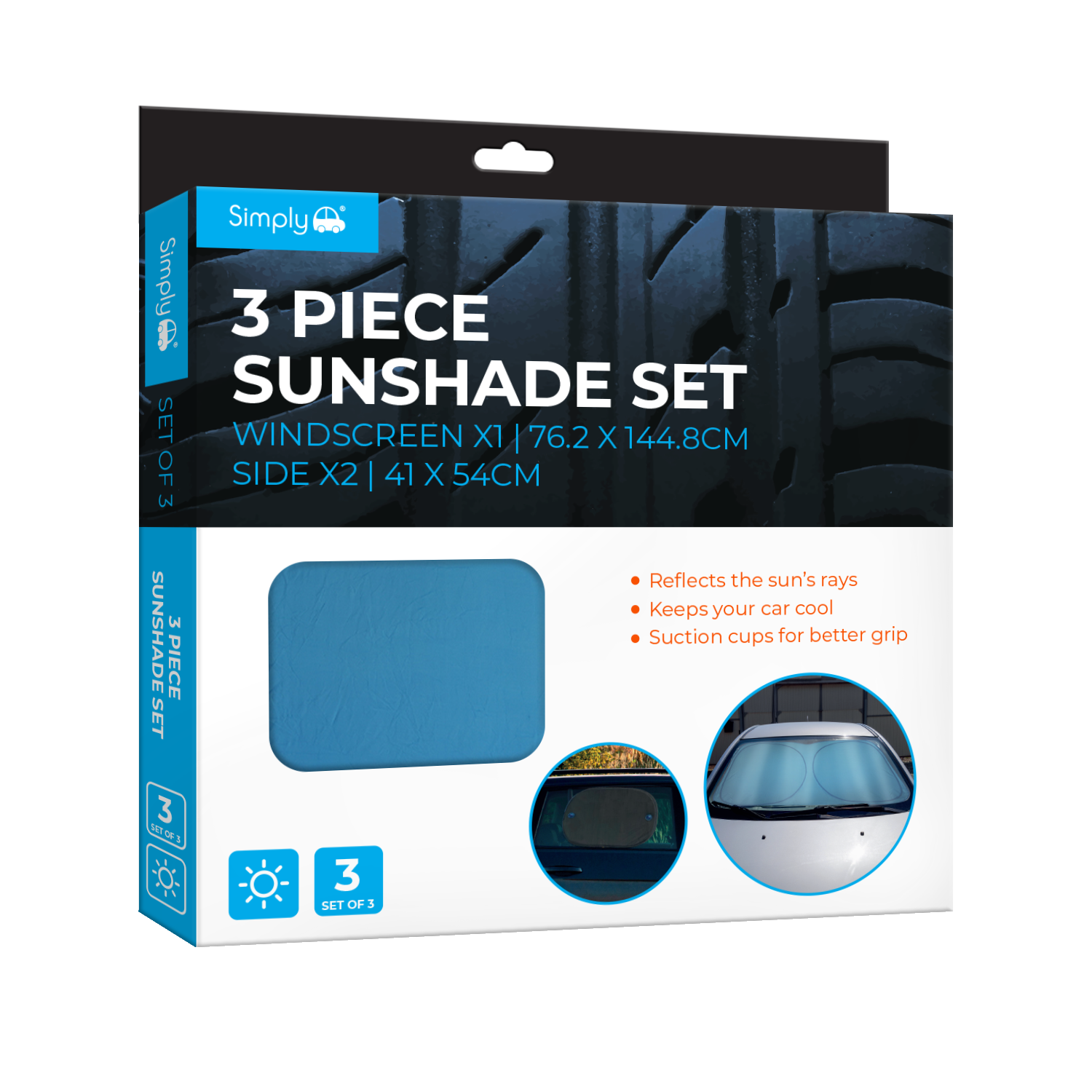 3 Piece Sunshade Set | Simply Brands | Private Label