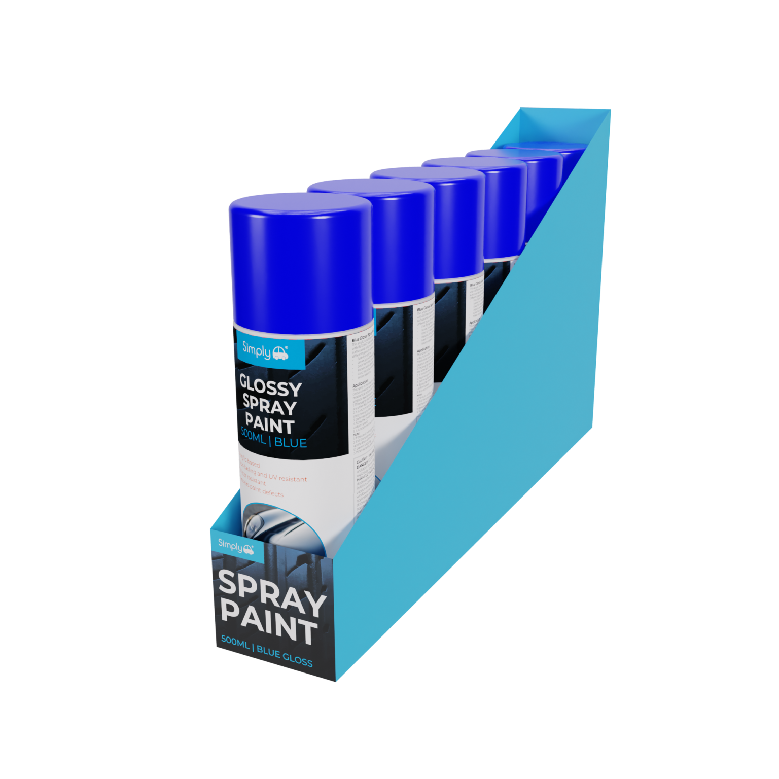 Glossy Blue Spray Paint 500ml | Simply Brands | Private Label