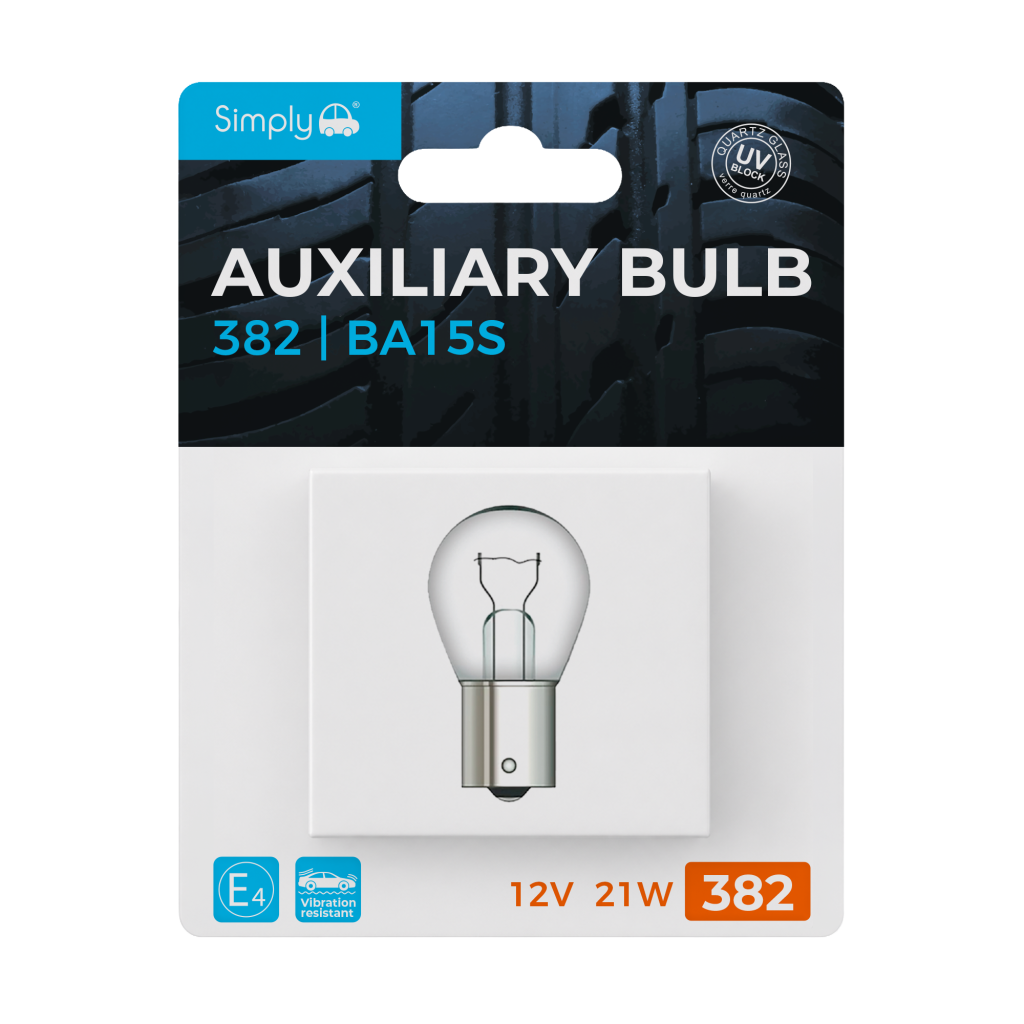 1pk Auxiliary Bulb Blister 12V 21W BA15S