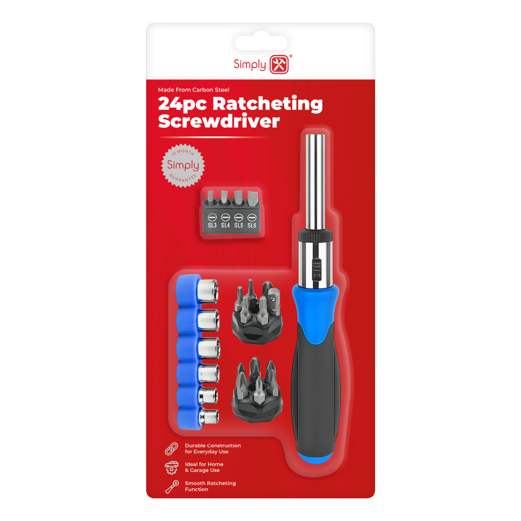 24pc Ratcheting Screwdriver Set