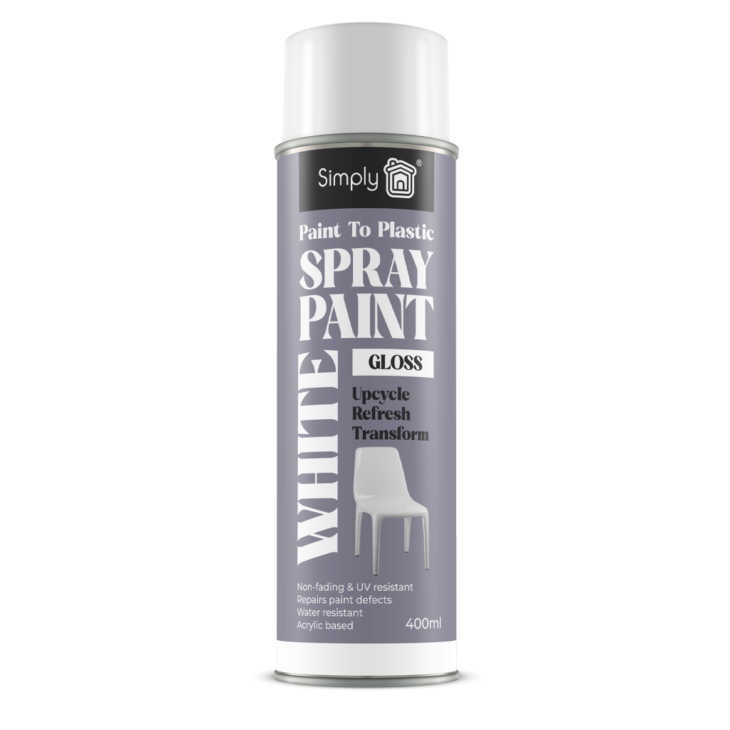 Paint To Plastic Spray Paint – White Gloss 400ml