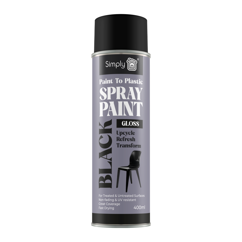 Paint To Plastic Spray Paint – Black Gloss 400ml